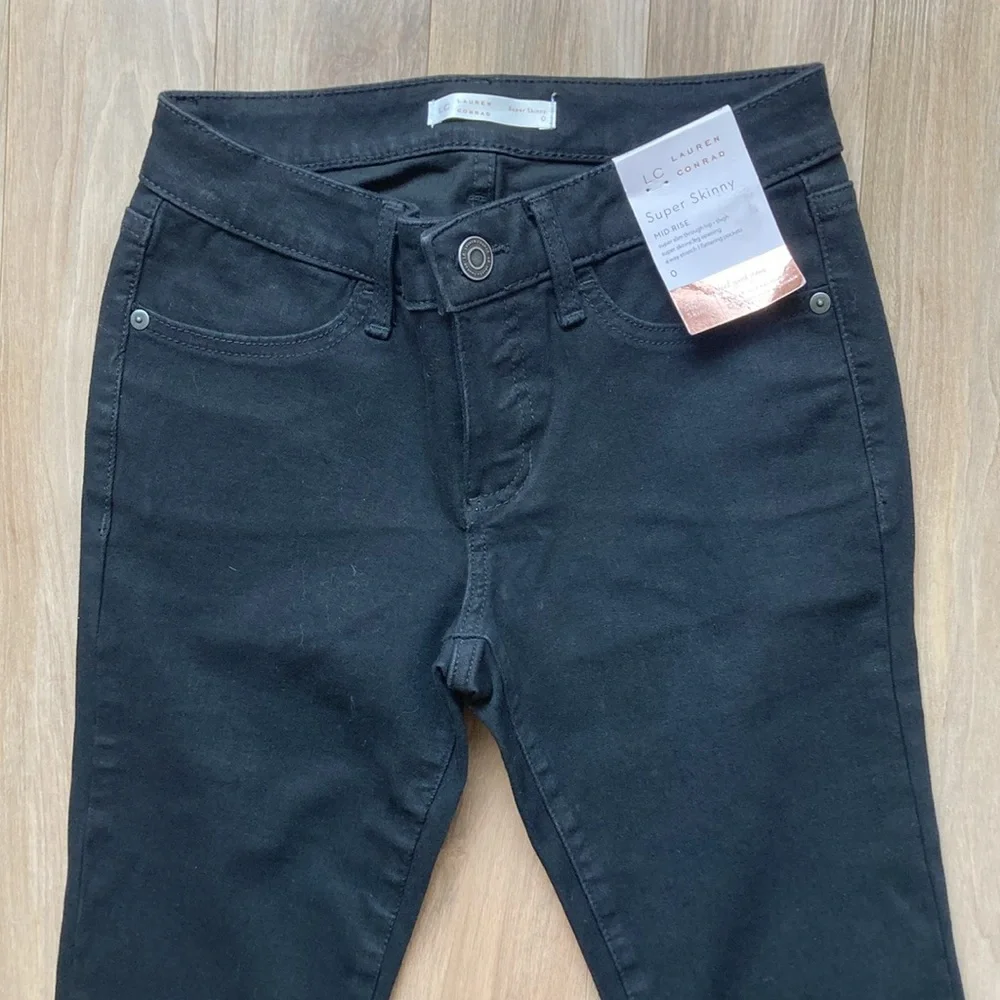LC Lauren Conrad midrise super Skinny Jean 4 way stretch size 0 - Picture 4 of 16